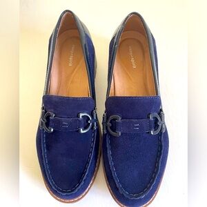 Easy Spirit Women’s Size 8W Blue Lug Sole Loafers. Worn Twice Like New.